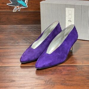 Studio Paolo Vibrant Purple Suede Heels
